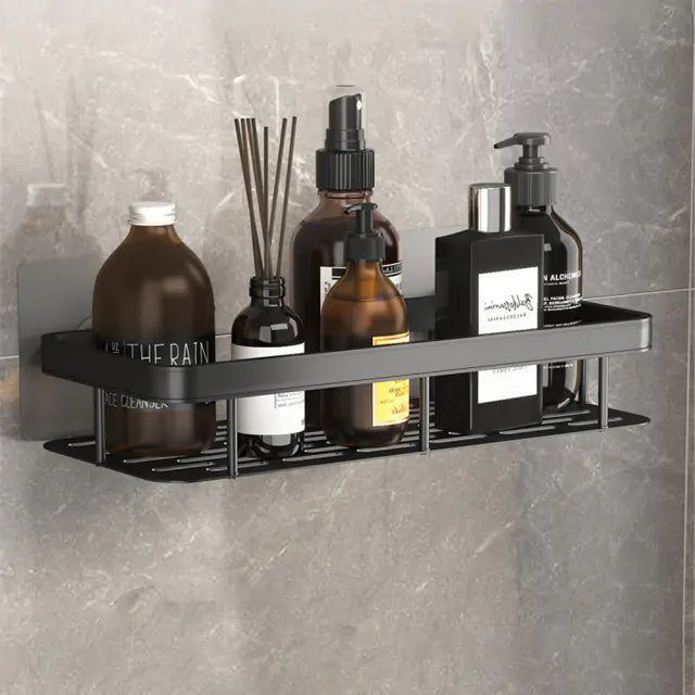 Bathroom shelf without screws