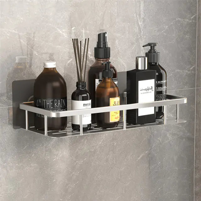 Bathroom shelf without screws