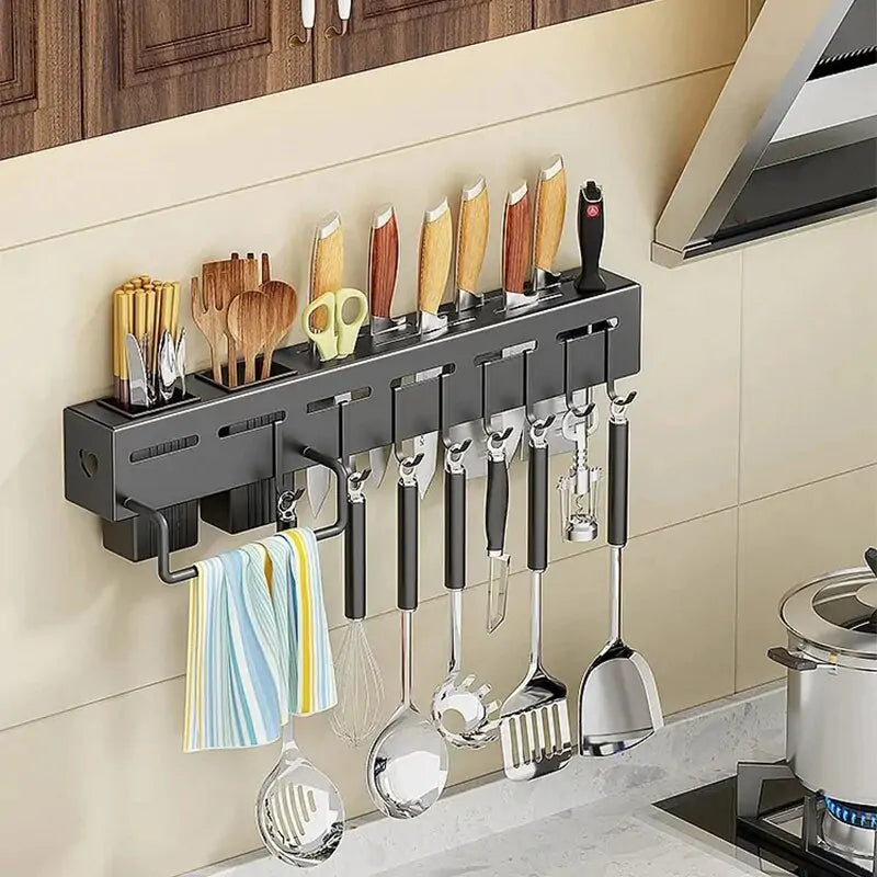 !Multifunctional wall cutlery holder