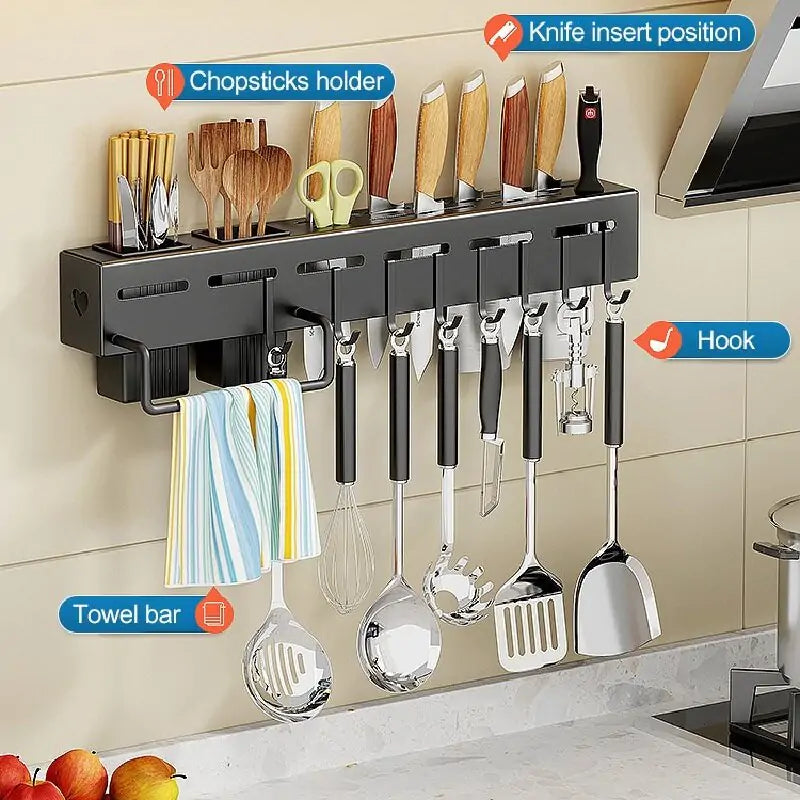 !Multifunctional wall cutlery holder