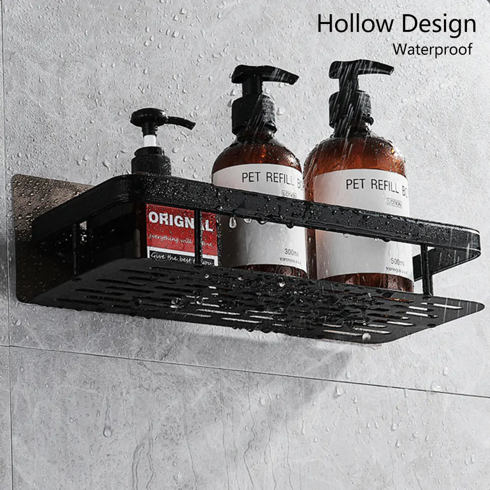 Bathroom shelf without screws